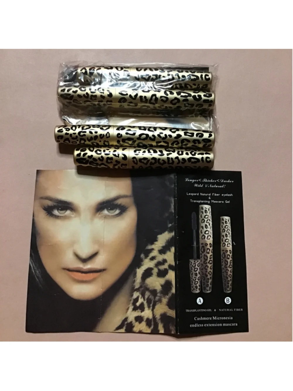 Cashmere Micronesia Endless Extension Leopard Print Mascara 2 Sets Gold Black 4